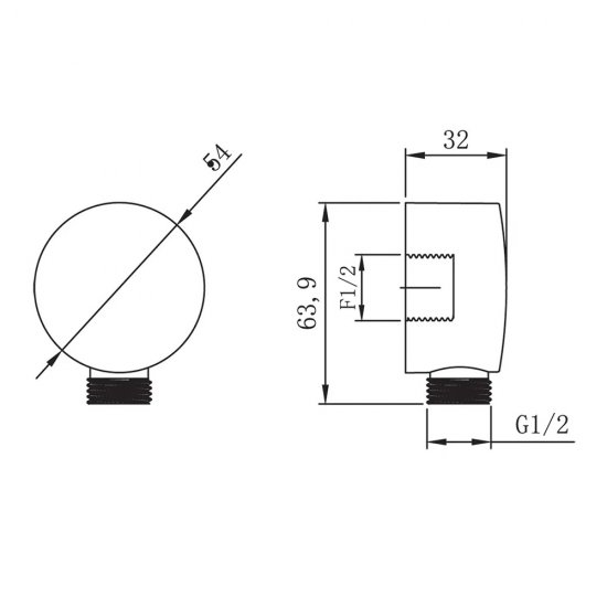 Подключение шланга Lemark без держателя хром (LM8086C)