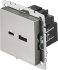 Розетка USB встраиваемая IEK Brite РЮ11-1-БрС цвет сталь