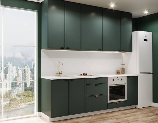 Фасад для кухонного шкафа Инта 79.7x38.1 см Delinia ID МДФ цвет зеленый
