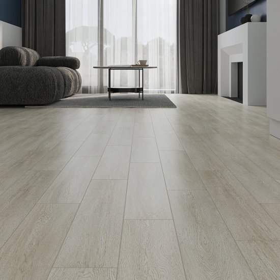 Плитка кварцвиниловая Natisston Glorious дуб белый замковая 1,95 кв.м 4 мм с фаской художественная