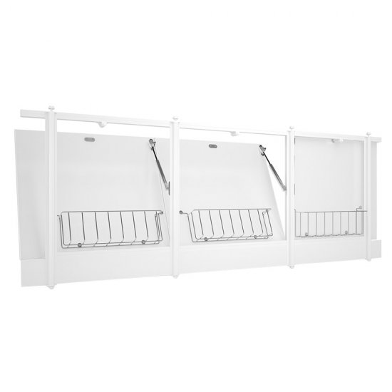 Экран для ванны фронтальный Метакам Primo ПВХ 150х54 см белый с откидными дверцами с корзинами