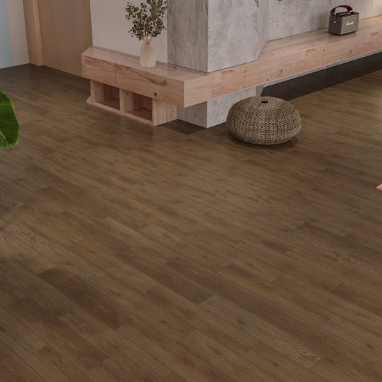 Плитка кварцвиниловая Natisston Glorious дуб коричневый замковая 1,95 кв.м 4 мм с фаской художественная