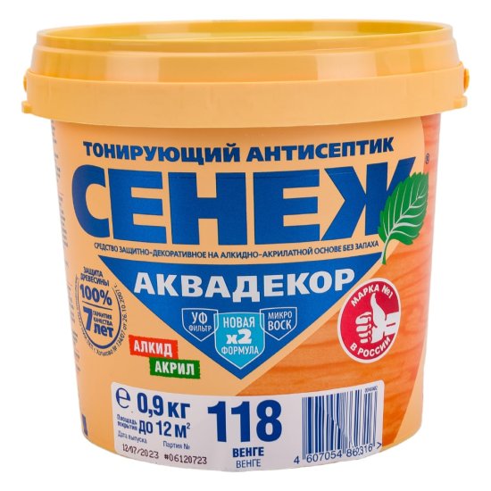 Антисептик для дерева СЕНЕЖ АКВАДЕКОР