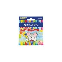 Восковые карандаши BRAUBERG ПИФАГОР