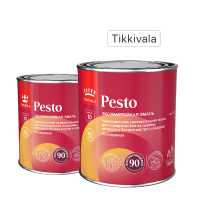 Эмаль универсальная стойкая Tikkivala Pesto 90 База С бесцветная глянцевая 0.9 л