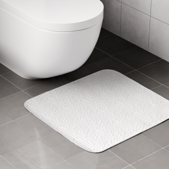 Коврик для туалета Swensa Slot 50x50 см цвет белый