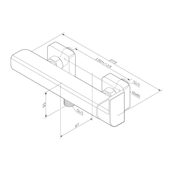 Смеситель для душа AM.PM Flash F9H20100 однорычажный цвет хром