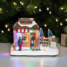 Новогодняя композиция светящаяся Елочный базар