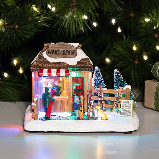 Новогодняя композиция светящаяся Елочный базар