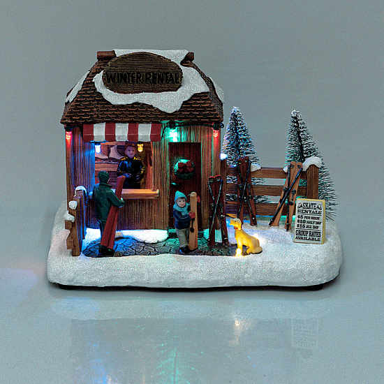 Новогодняя композиция светящаяся Елочный базар