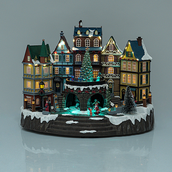 Новогодняя композиция светящаяся Рождественская площадь