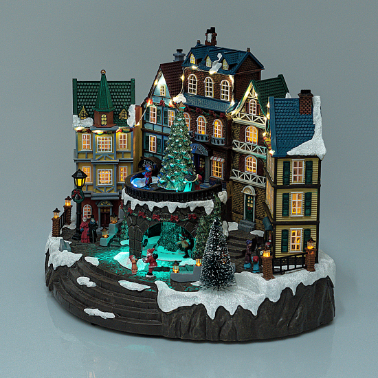 Новогодняя композиция светящаяся Рождественская площадь