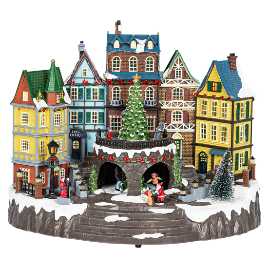 Новогодняя композиция светящаяся Рождественская площадь