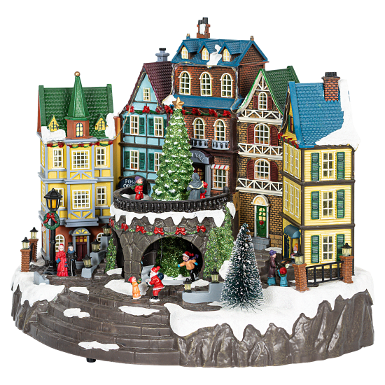 Новогодняя композиция светящаяся Рождественская площадь