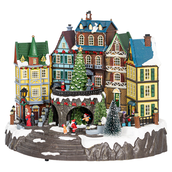 Новогодняя композиция светящаяся Рождественская площадь