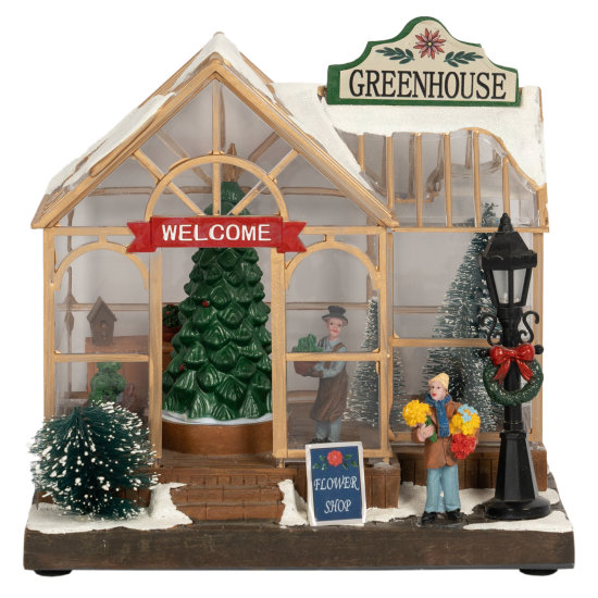 Новогодняя композиция светящаяся Продавец елок