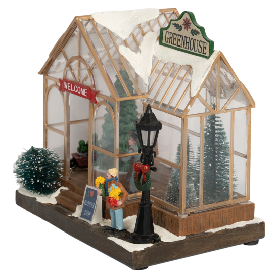 Новогодняя композиция светящаяся Продавец елок