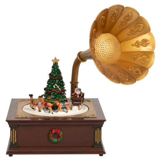 Новогодняя композиция светящаяся Граммофон