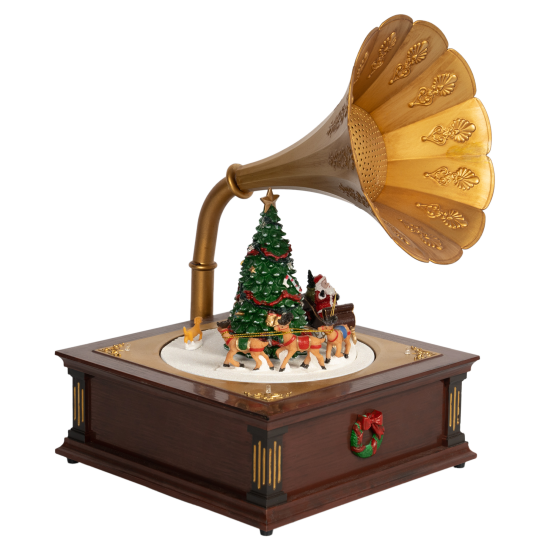 Новогодняя композиция светящаяся Граммофон