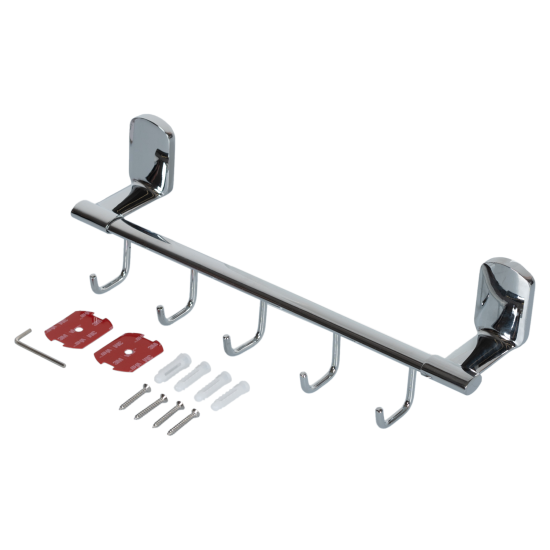 Вешалка Swensa Slick SWR-5600-11, металл, 5 крючков, цвет хром