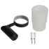 Стакан для зубных щёток Swensa Lock SWR-6600-03-BLK, подвесной, стекло/металл, цвет прозрачный/черный