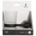 Стакан для зубных щёток Swensa Lock SWR-6600-03-BLK, подвесной, стекло/металл, цвет прозрачный/черный