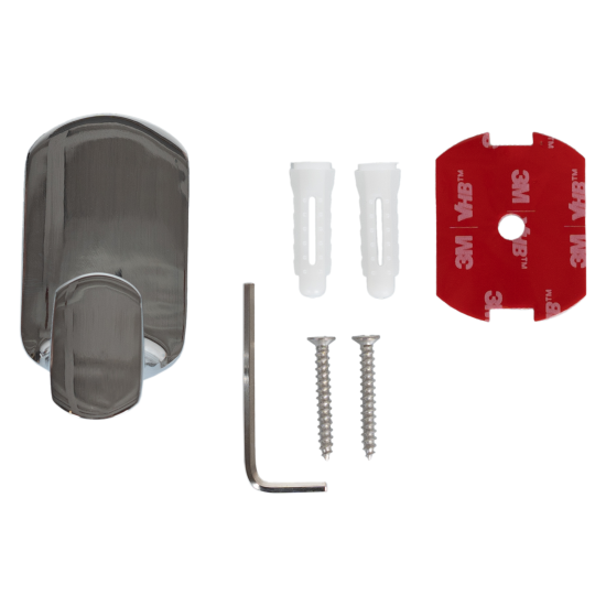 Крючок Swensa Slick SWR-5600-01, самоклеящийся, металл, цвет хром