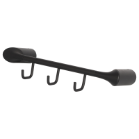 Вешалка Swensa Lock SWR-6600-10-BLK, нержавеющая сталь, 3 крючка, цвет черный