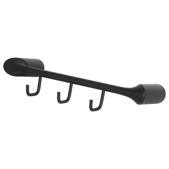 Вешалка Swensa Lock SWR-6600-10-BLK, нержавеющая сталь, 3 крючка, цвет черный