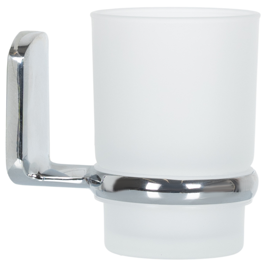 Стакан для зубных щёток Swensa Slick SWR-5600-03, подвесной, стекло/металл, цвет прозрачный/хром