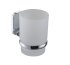 Стакан для зубных щёток Swensa Slick SWR-5600-03, подвесной, стекло/металл, цвет прозрачный/хром