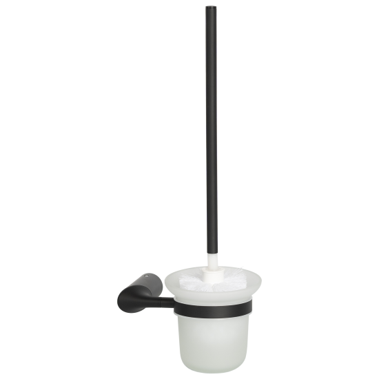 Ёршик для унитаза Swensa Lock SWR-6600-08-BLK, подвесной, цвет прозрачный/черный