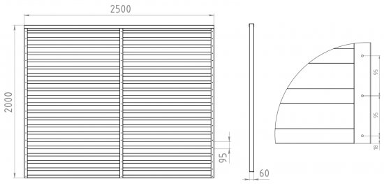 Еврожалюзи Вершина 2.5x2 м RAL 8017 коричневый
