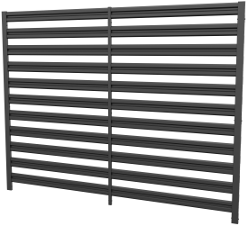 Забор-жалюзи Горизонт 2x2.5 м цвет графит