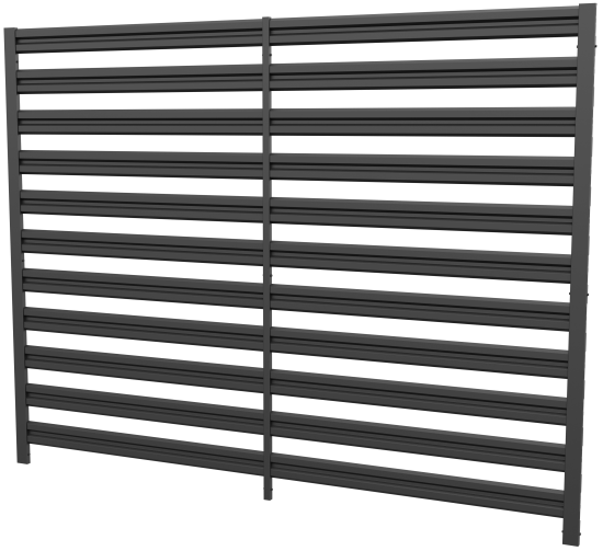 Забор-жалюзи Горизонт 2x2.5 м цвет графит
