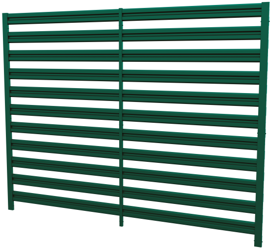 Забор-жалюзи Горизонт 2x2.5 м цвет зеленый