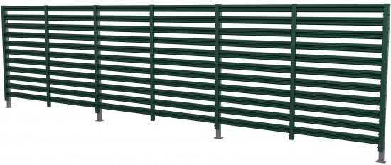 Забор-жалюзи Горизонт 2x2.5 м цвет зеленый