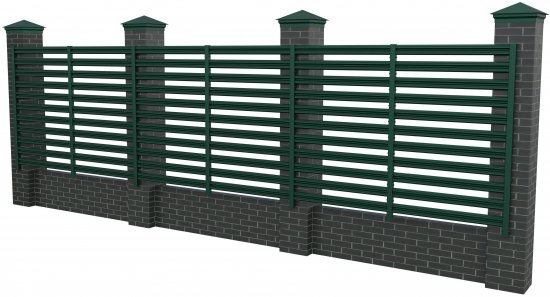 Забор-жалюзи Горизонт 2x2.5 м цвет зеленый