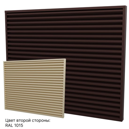 Еврожалюзи двусторонний Кавказ 2.5x2 м RAL 8017 коричневый/бежевый