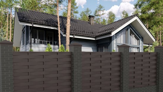 Еврожалюзи Утес 2x2.5 м RAL 8017 коричневый