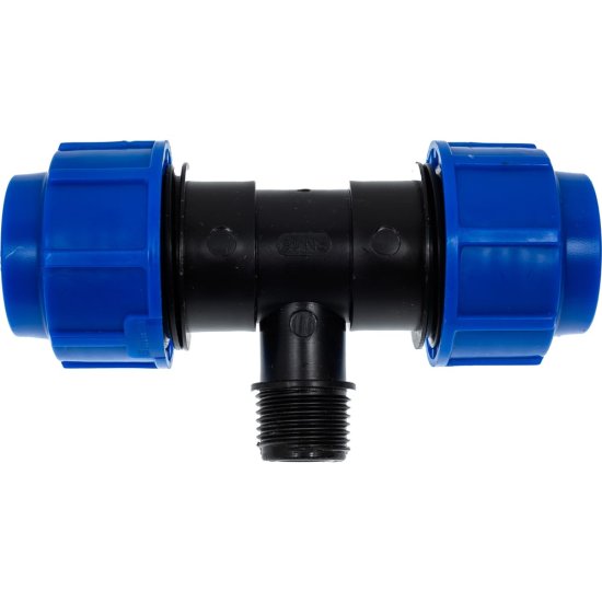 Компрессионный тройник для ПЭ труб LAMMIN Lm34013251525