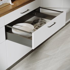 Ящик выдвижной Flowbox 76.8x18.92x50.44 см сталь/ЛДСП цвет антрацит