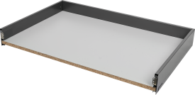 Ящик выдвижной Flowbox 80x10.4x50 см сталь/ЛДСП цвет антрацит