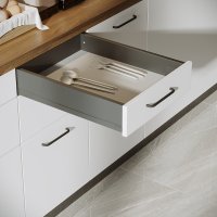 Ящик выдвижной Flowbox 40x10.4x50 см сталь/ЛДСП цвет антрацит