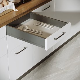 Ящик выдвижной Flowbox 40x10.4x50 см сталь/ЛДСП цвет антрацит