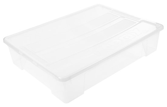 Ящик универсальный Tex-Box 78.5x58.5x17.2 см 61 л с крышкой полипропилен цвет прозрачный