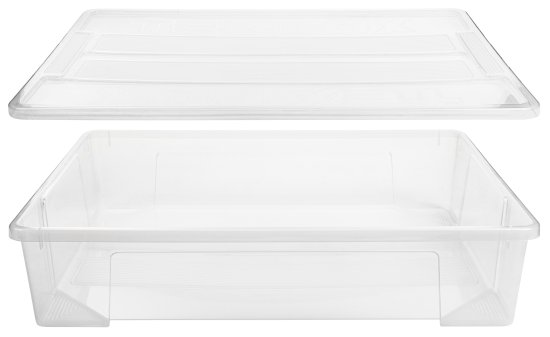 Ящик универсальный Tex-Box 78.5x58.5x17.2 см 61 л с крышкой полипропилен цвет прозрачный