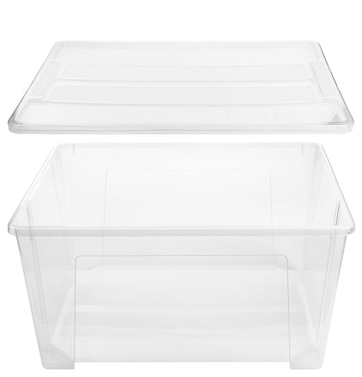 Ящик универсальный Tex-Box 78.5x58.8x40.5 см с крышкой полипропилен цвет прозрачный