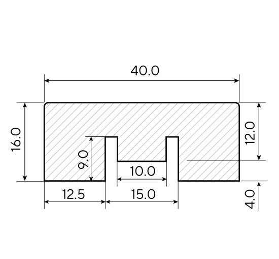 Рейка МДФ Орех натуральный 280x4x1.6 см