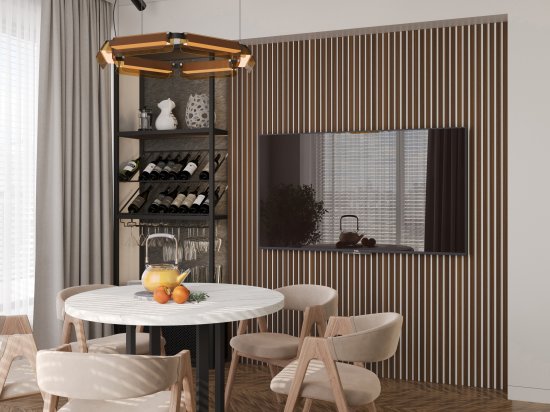 Рейка МДФ Орех натуральный 280x3x2.2 см